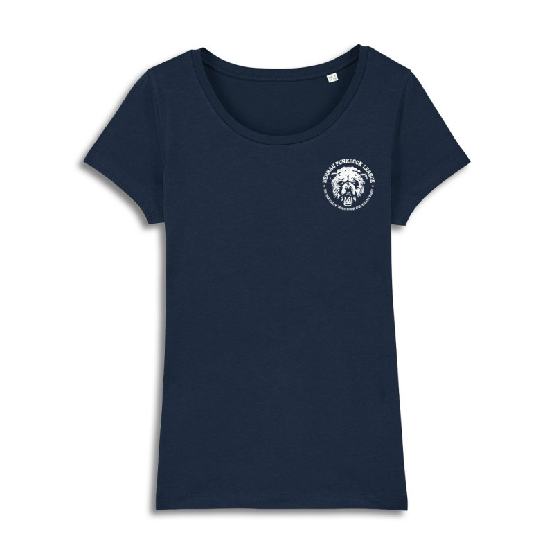 Girlie-Shirt Bernau Punkrock League - Pocket Logo (blau)