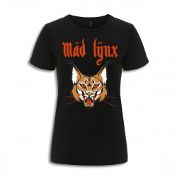 Girlie-Shirt Mäd Lynx - Logo (schwarz)