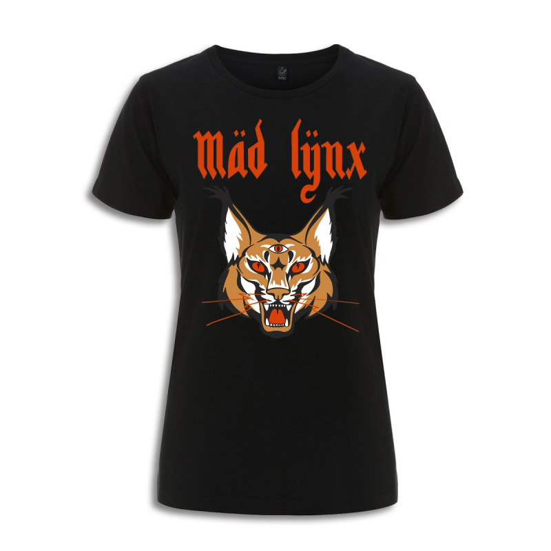Girlie-Shirt Mäd Lynx - Logo (schwarz)