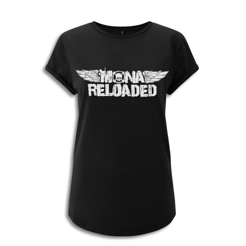 Girlie-Shirt Mona Reloaded - Classic Logo (schwarz)