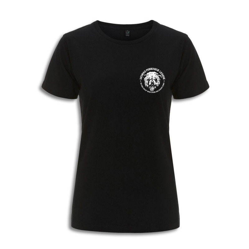 Girlie-Shirt Bernau Punkrock League - Pocket Logo (schwarz)